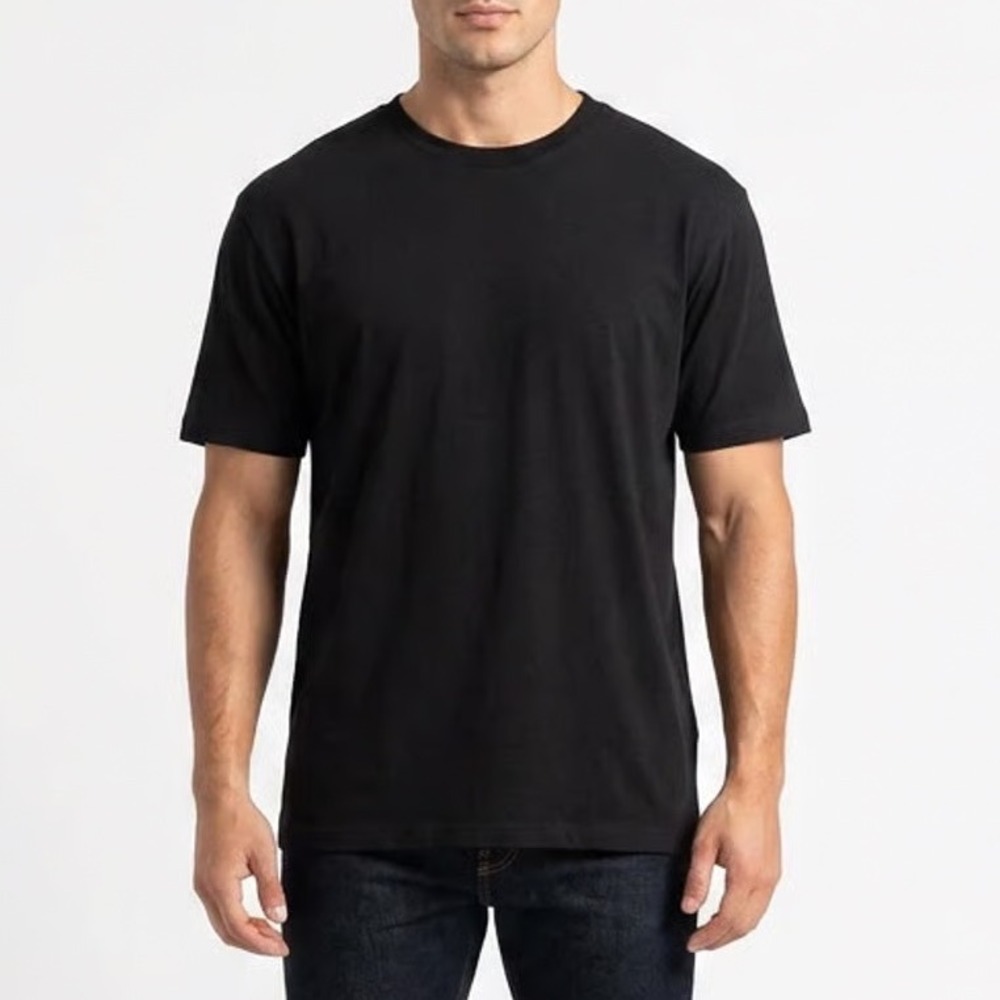 Fresh Clean Threads T-Shirt Men 2XL Black Cotton Crew Neck Short Sleeve Pullover